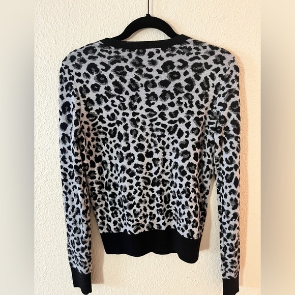 ANN Taylor Wool Blend Animal Print Cardigan Small - Picture 5 of 5